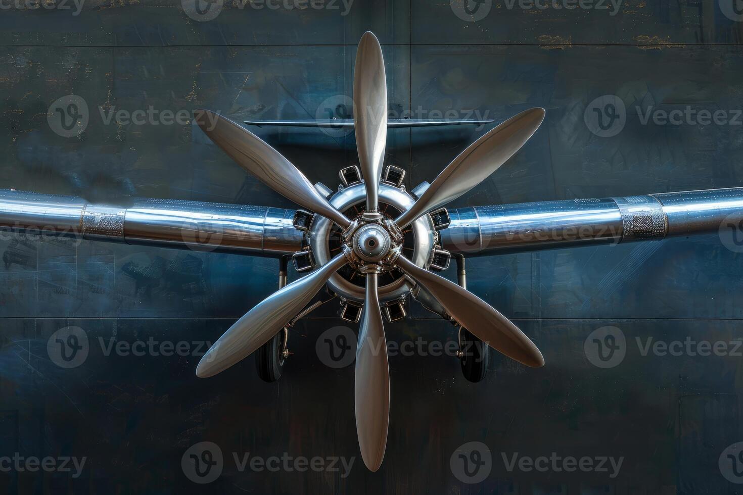 Airplane propeller showing engineering and power of flight photo