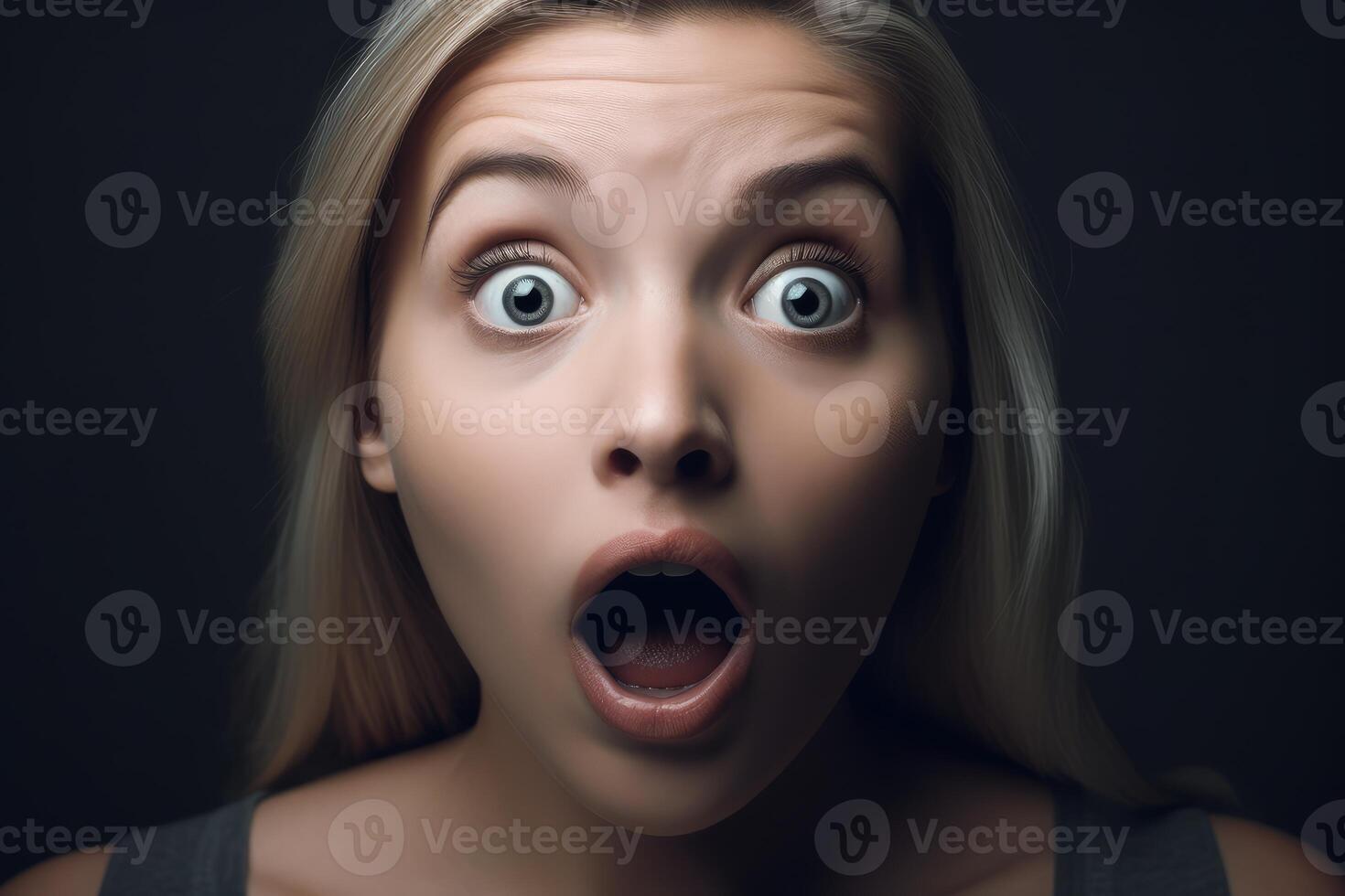 Shocked woman. Generate Ai photo