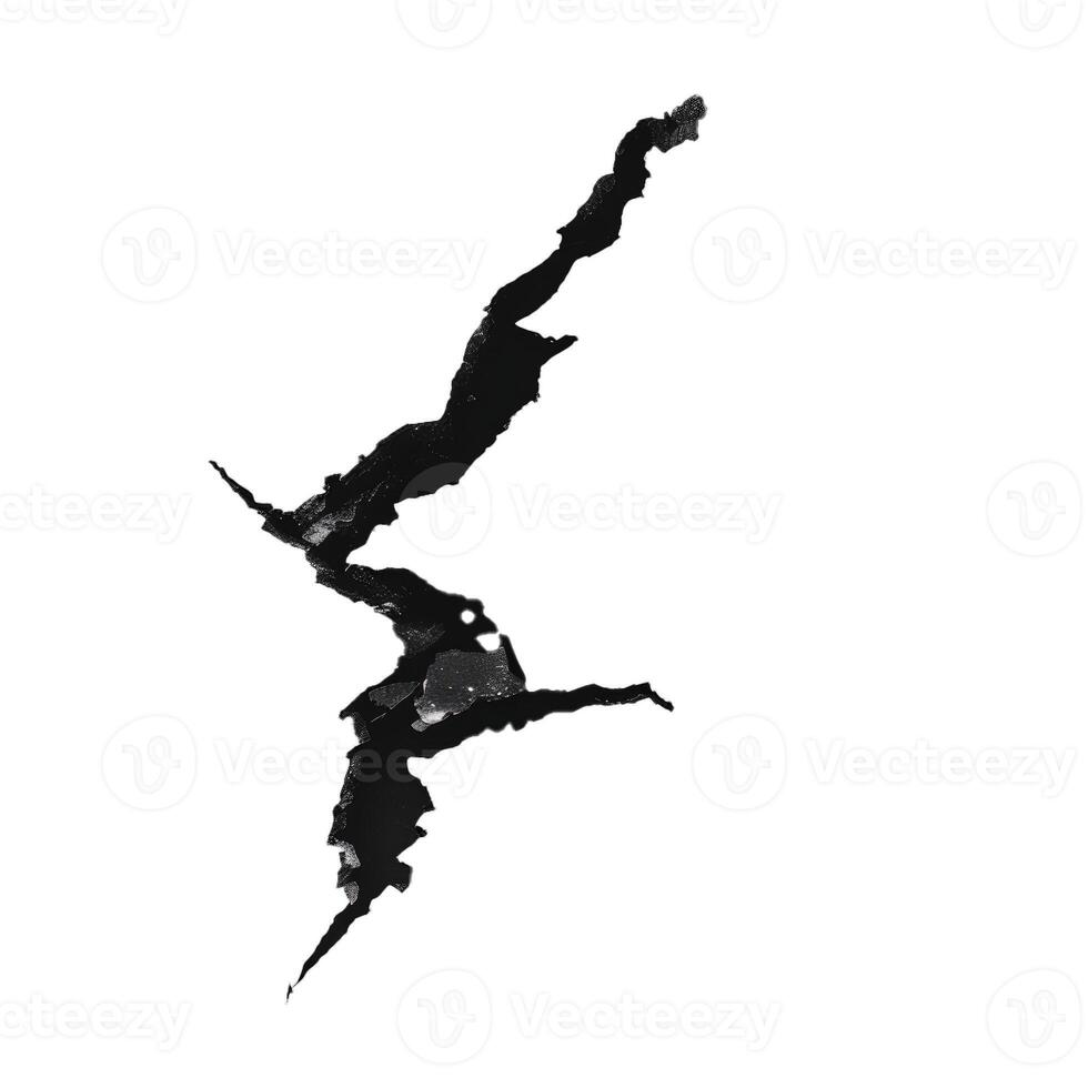 Silhouette of dancer on transparent background photo