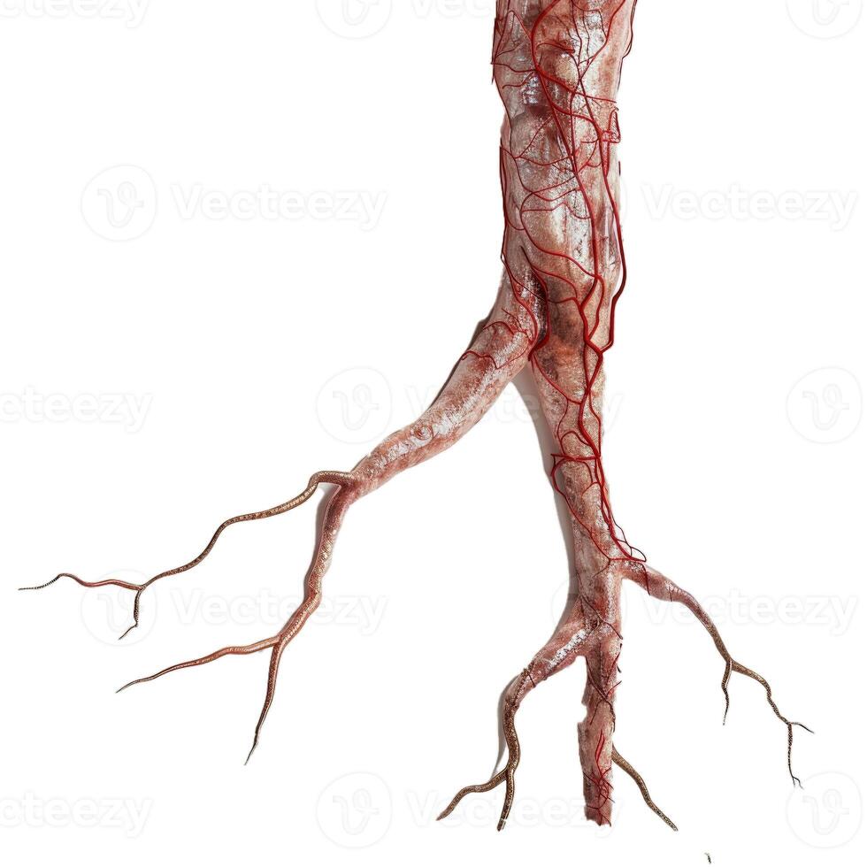 Red and white tree branch photo