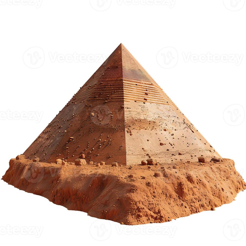Ancient pyramid standing tall in the desert landscape photo