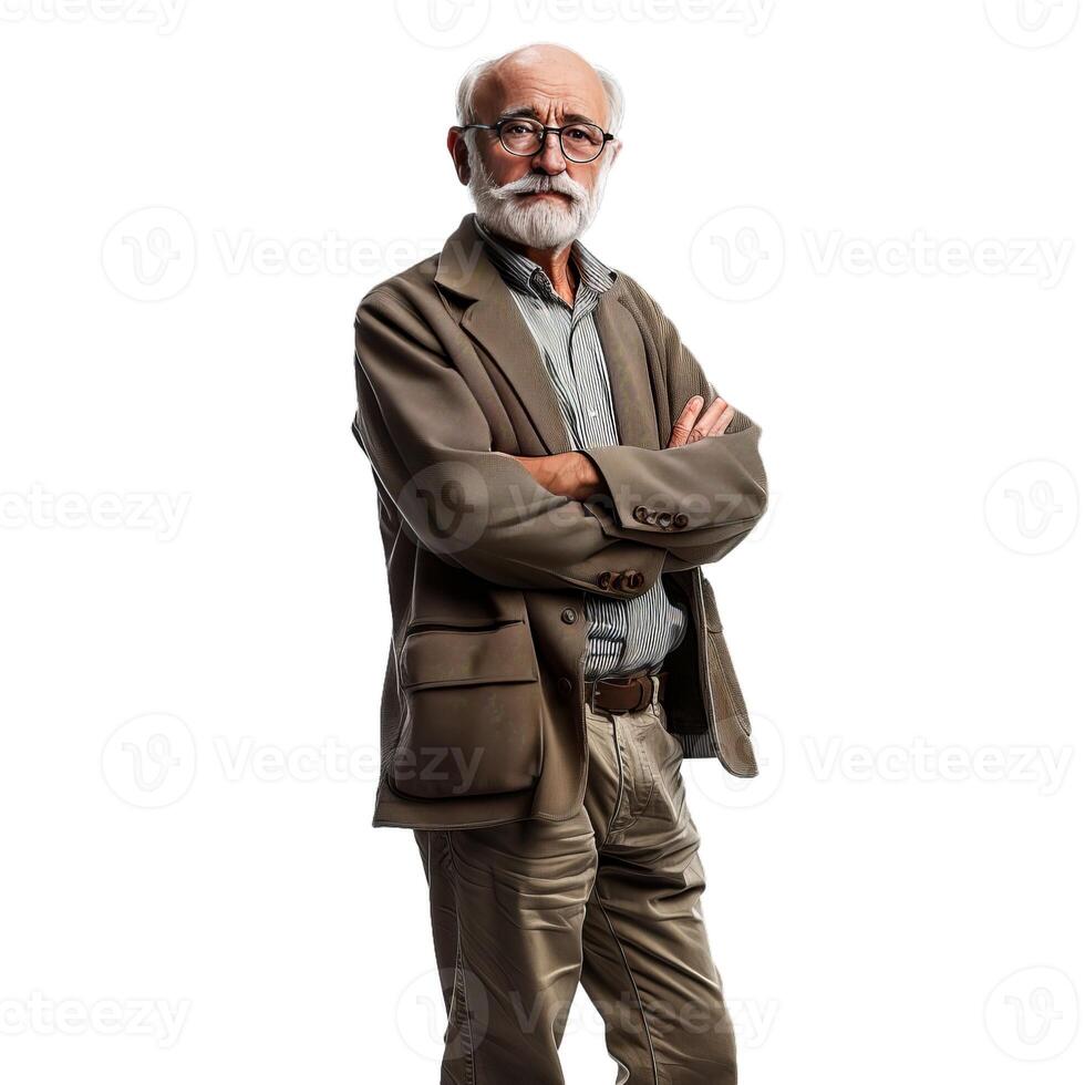 Confident senior businessman posing with arms crossed photo