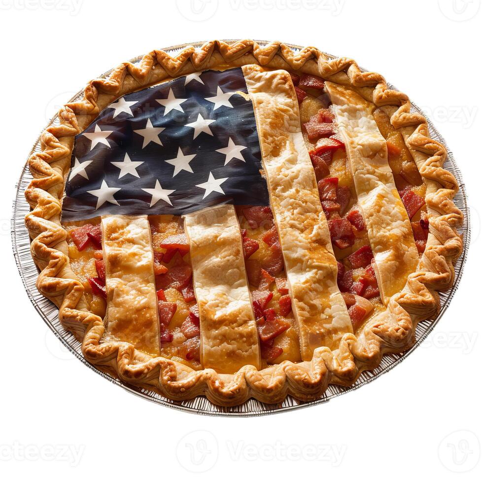 Delicious american flag pie celebrating 4th of july independence day photo