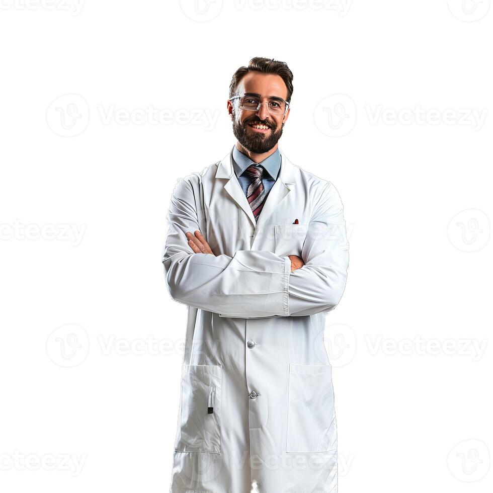 Confident male doctor with arms crossed photo