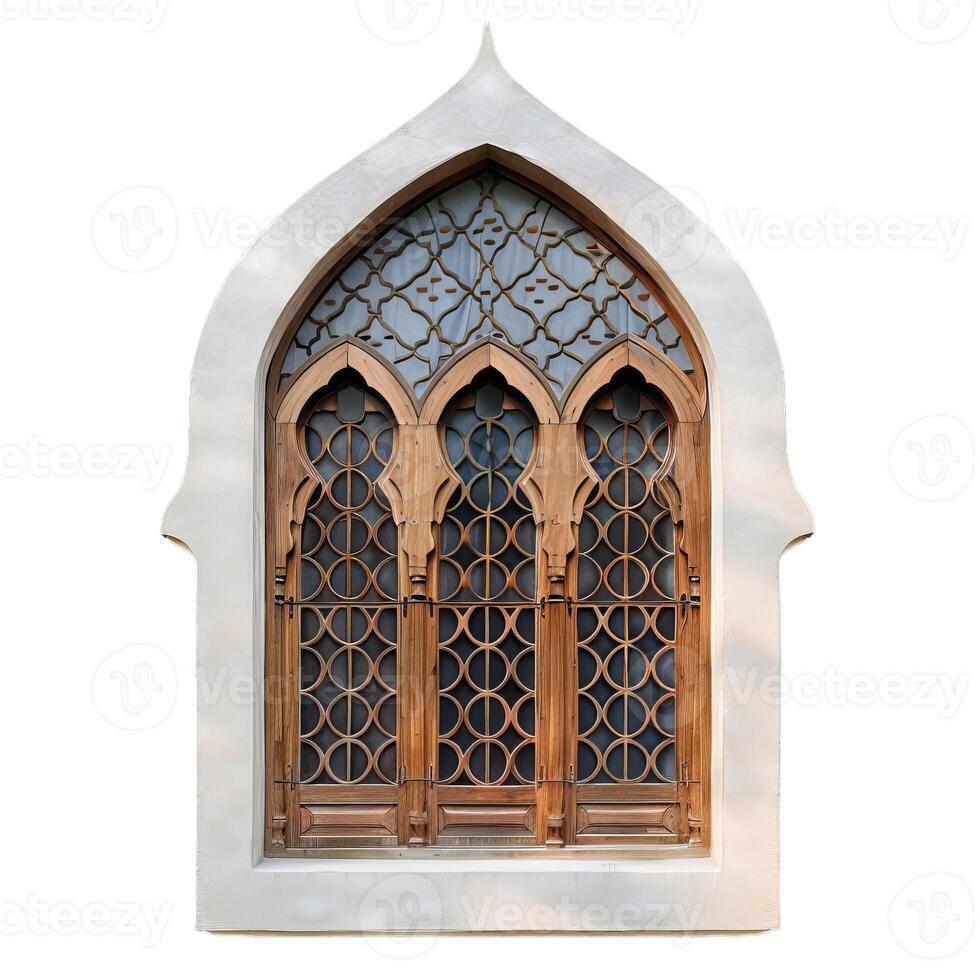 Gothic style window on transparent background photo