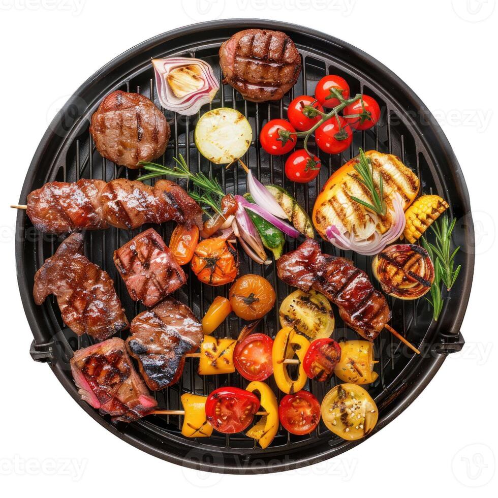 Summer barbecue feast on grill photo