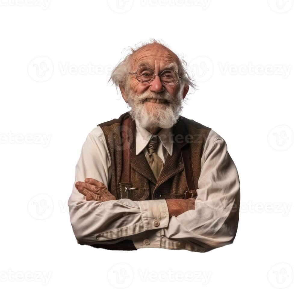 Elderly gentleman with a warm smile photo