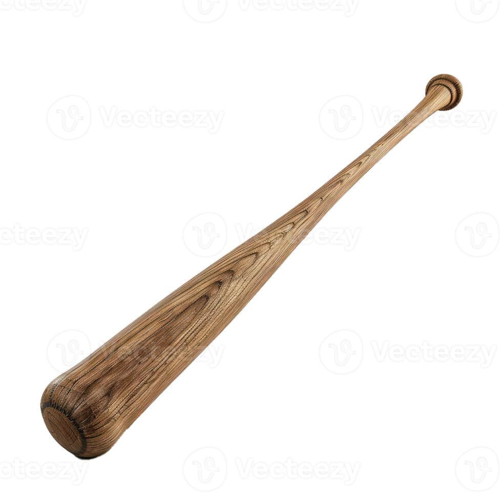 Wooden baseball bat isolated on a white background photo
