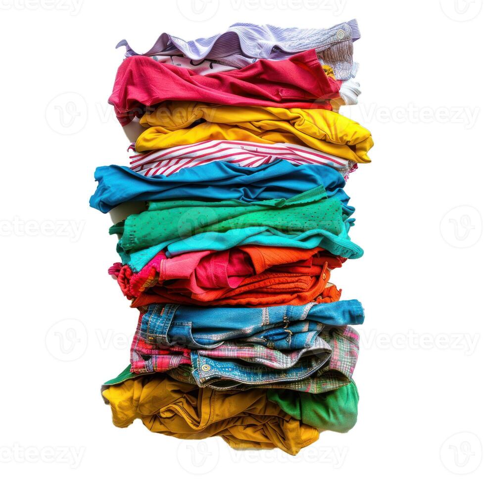 Pile of clothes waiting to be folded and put away photo