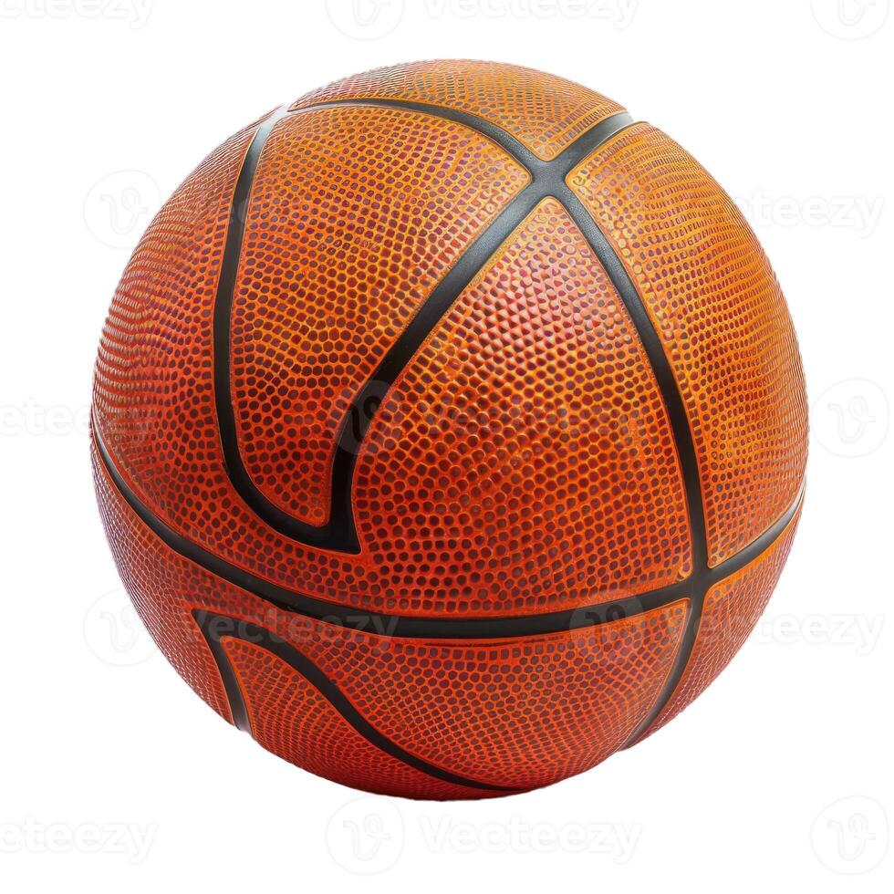 Basketball ball isolated on white background showing textured surface photo