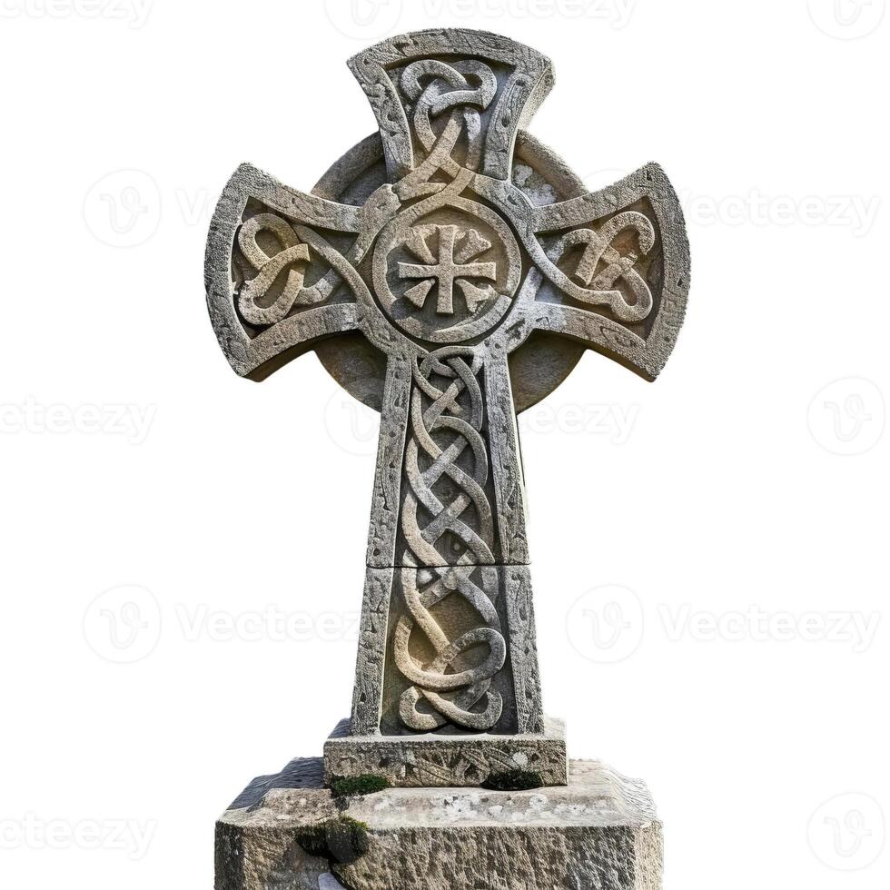 Celtic cross on transparent background photo