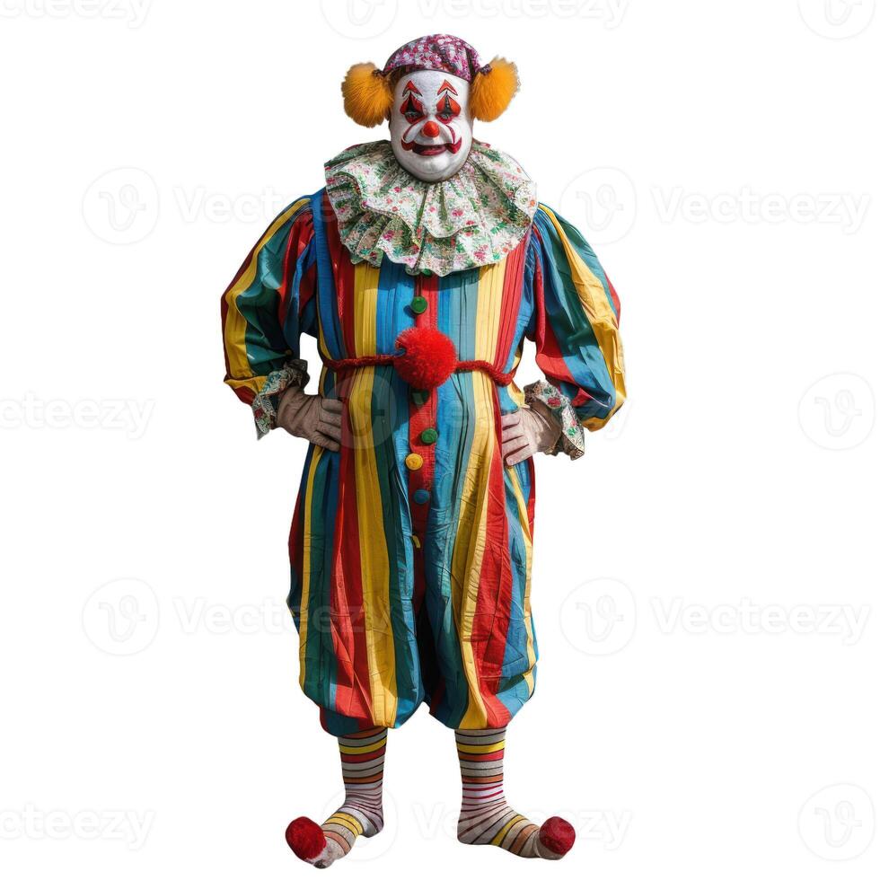 Professional clown posing with hands on his hips photo