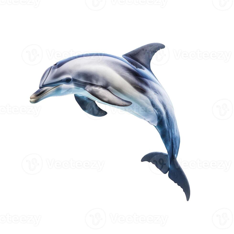 Atlantic bottlenose dolphin jumping out of water photo