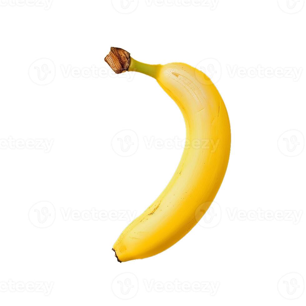 Ripe yellow banana isolated on white background photo