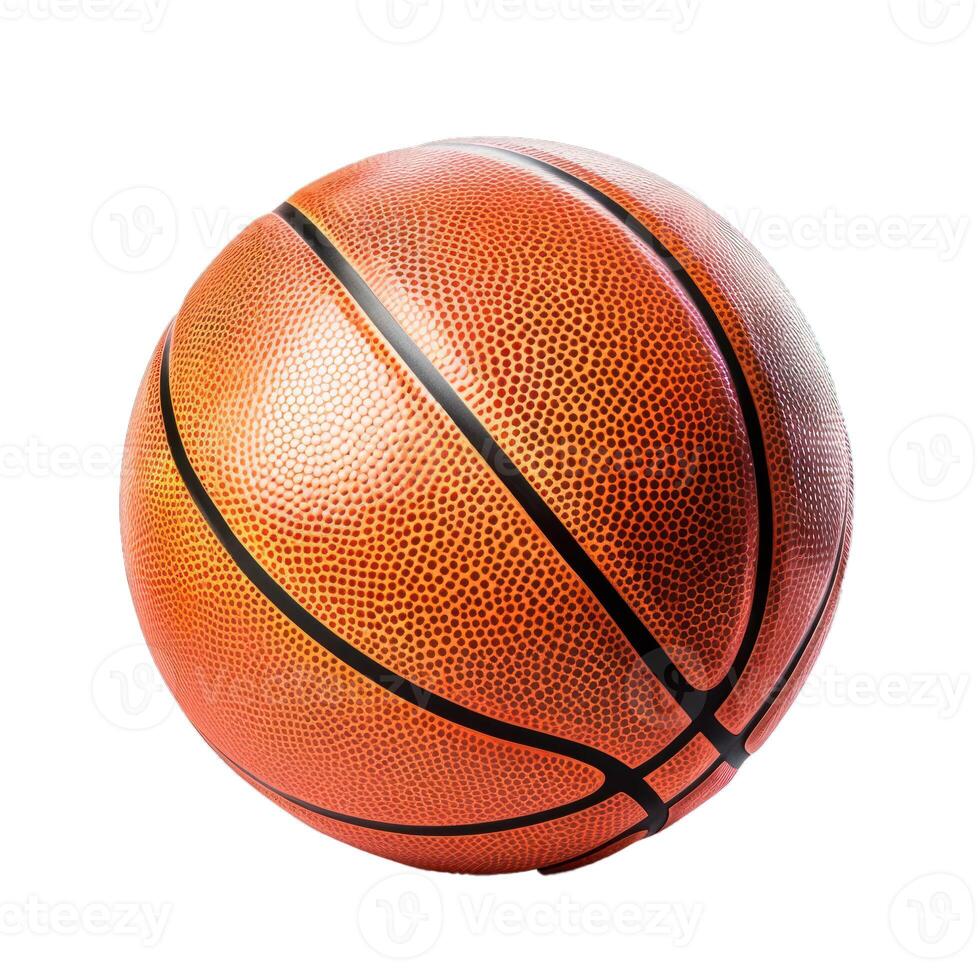 Basketball ball is lying on a white background photo