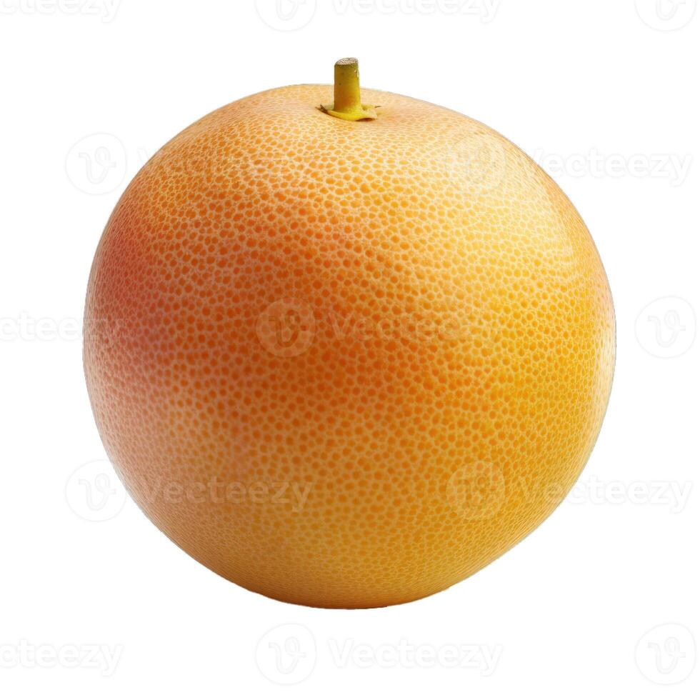 Ripe grapefruit is standing on a white background photo