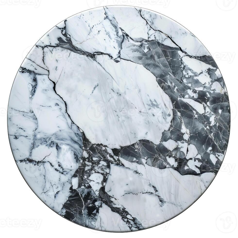 Round marble stone showing unique pattern texture background photo