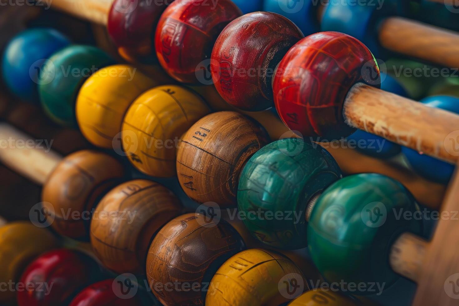 Colorful wooden abacus showing concept of accounting 50964902 stock