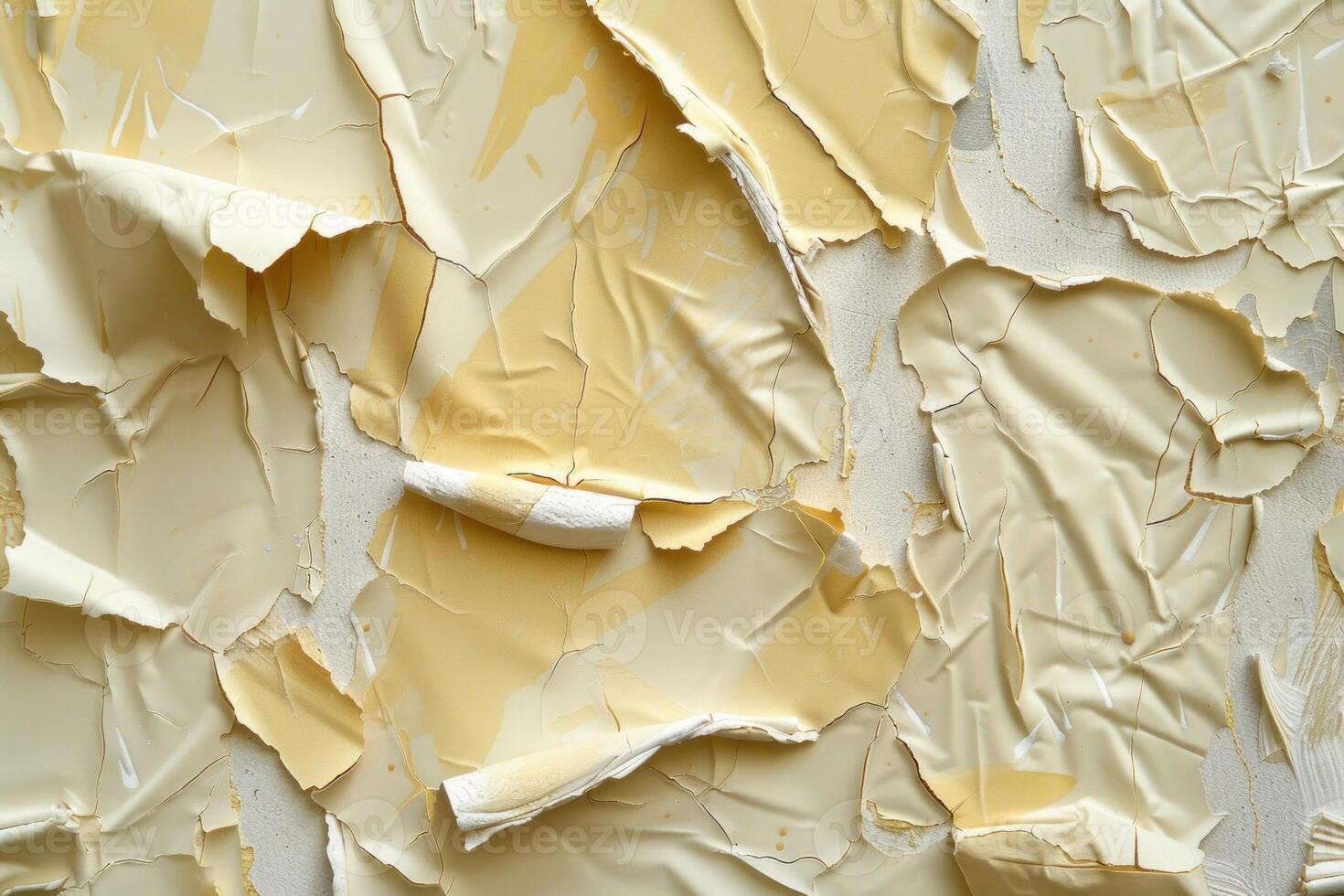 Old, cracked, and peeling paint creating a textured background photo