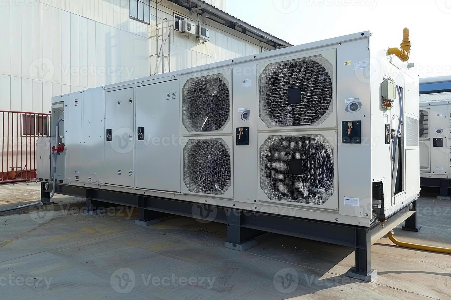 Industrial air conditioning unit cooling down a building photo