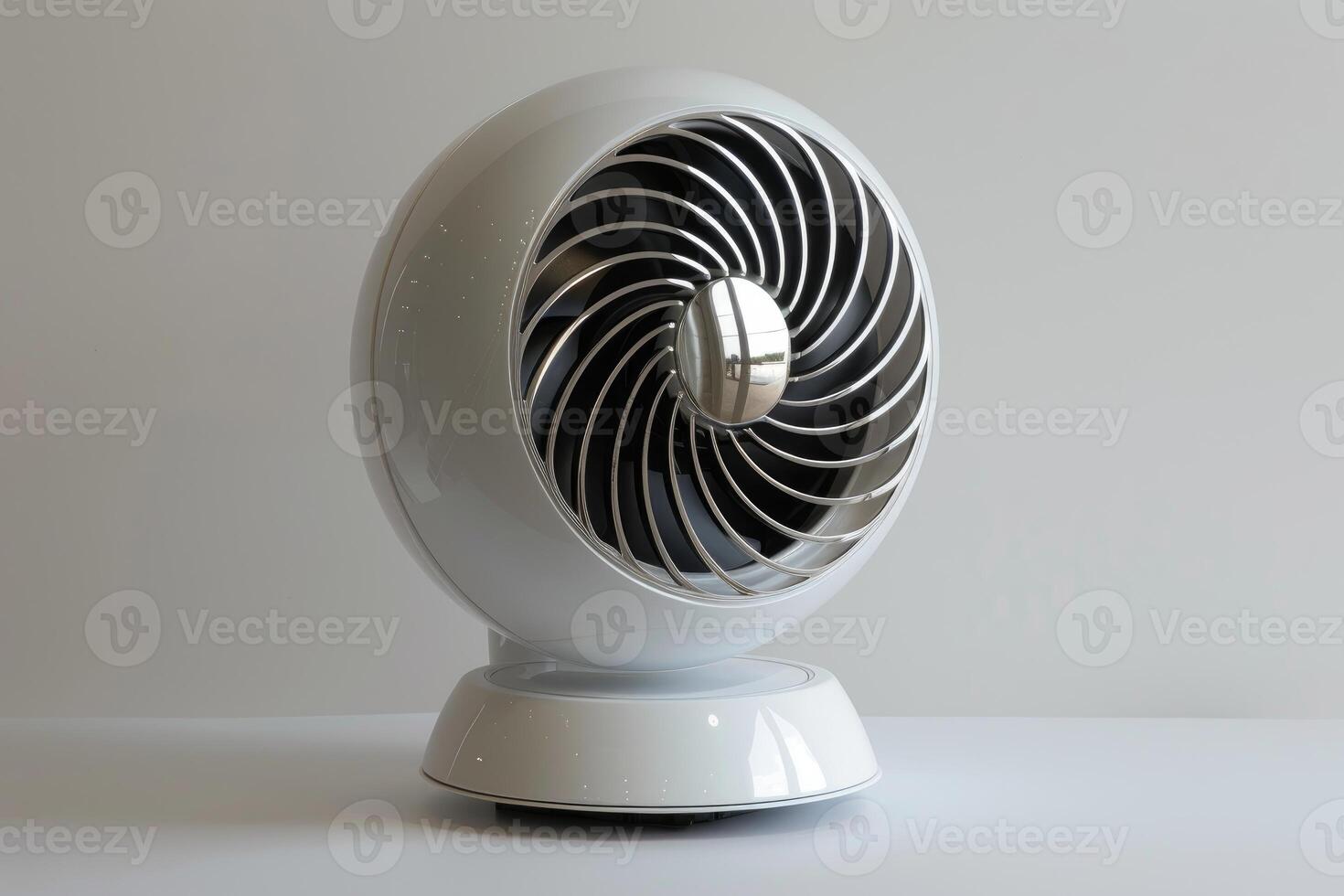 Modern electric fan providing fresh air during summer heatwave photo