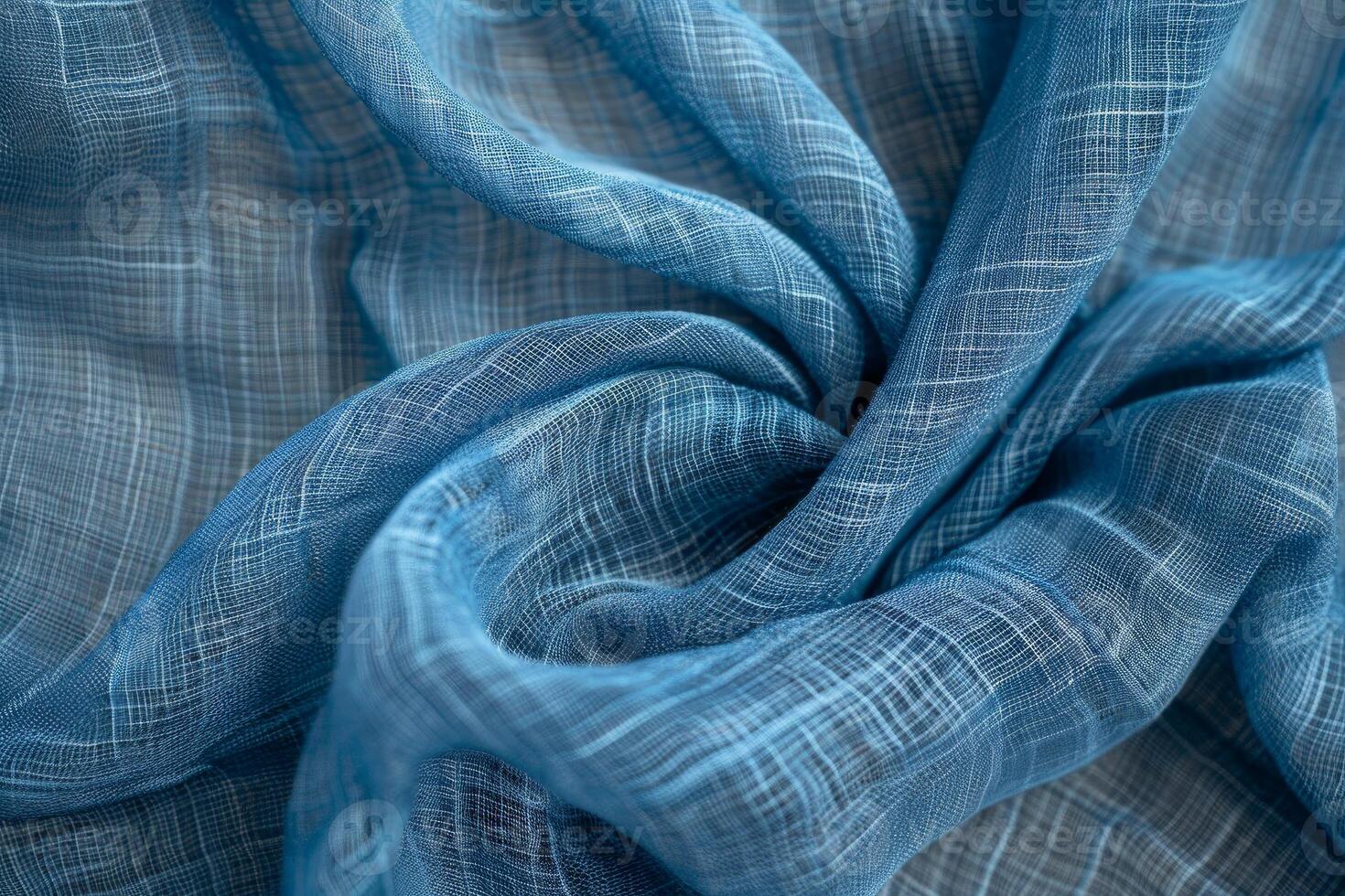 Blue fabric texture background showing soft material photo