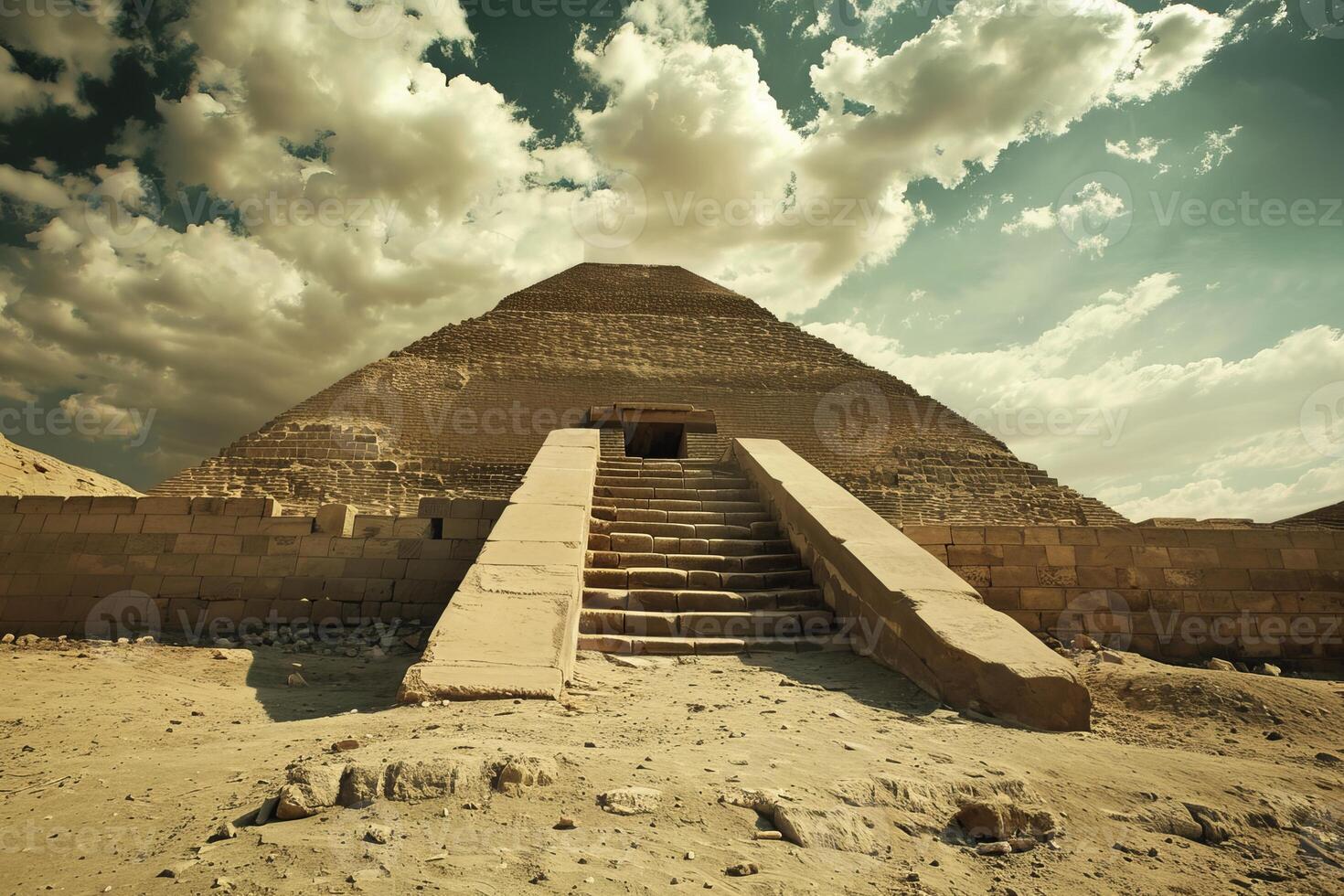 The great pyramid of giza standing tall in the desert photo