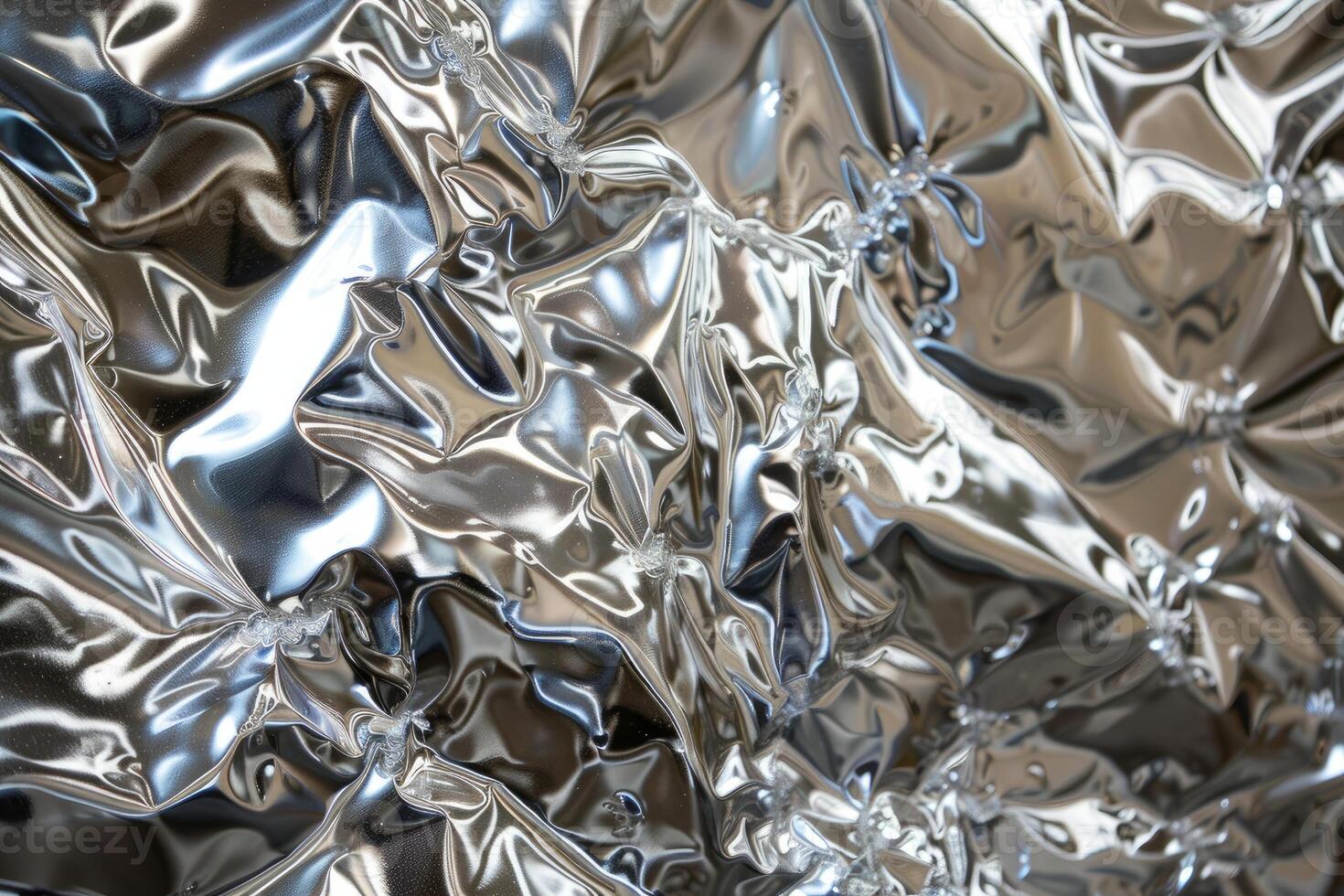 Abstract metallic texture background reflecting light and creating shapes photo