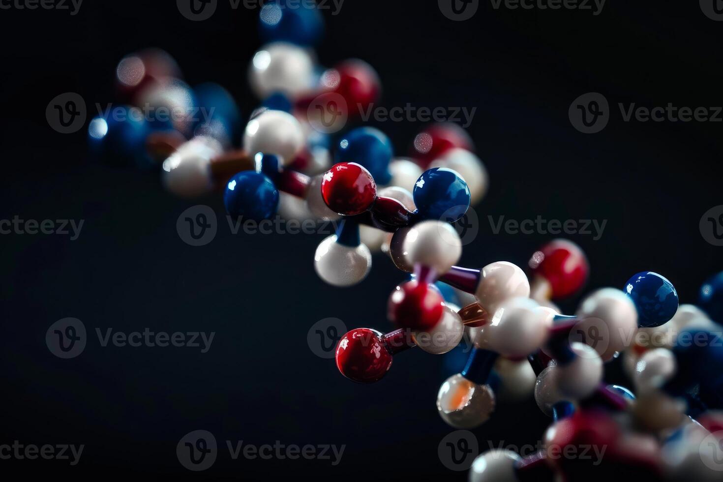 Molecular model structure representing scientific research and development photo