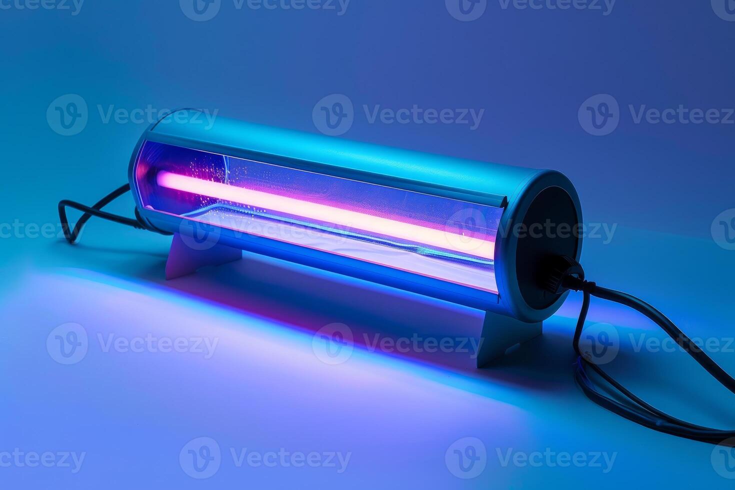 Ultraviolet lamp emitting uv c light for disinfection photo