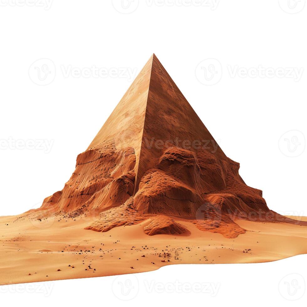 Majestic pyramid standing tall in the scorching desert landscape photo
