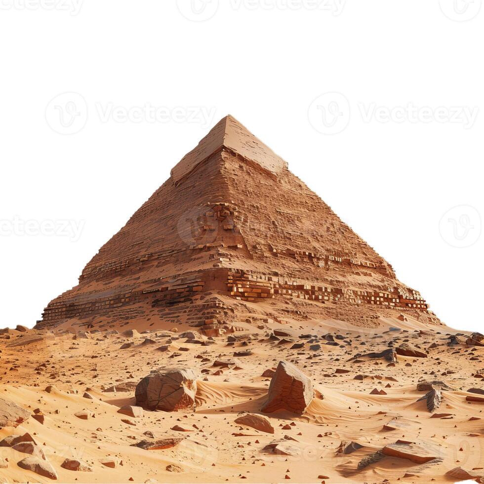 The bent pyramid of dahshur standing in the desert sands photo