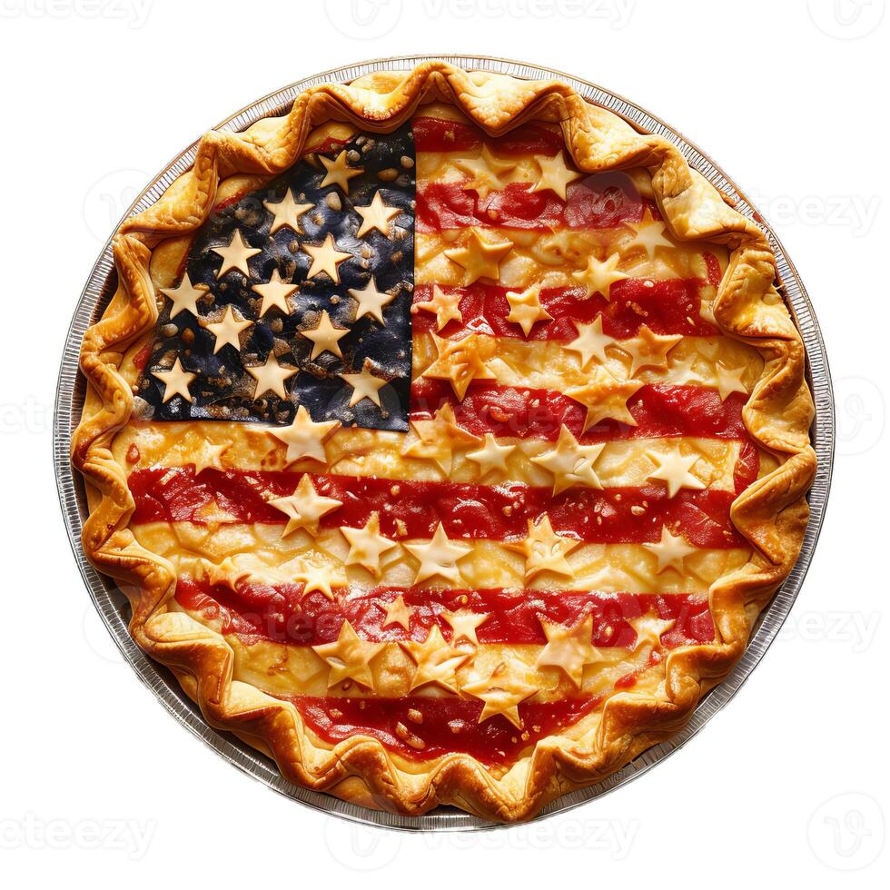Delicious american flag pie celebrating 4th of july photo