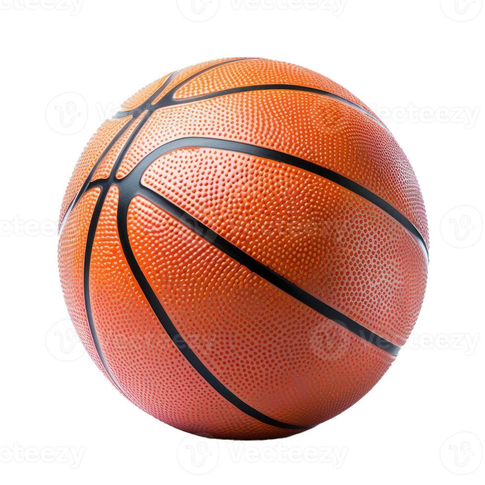 Classic orange basketball isolated on white background photo