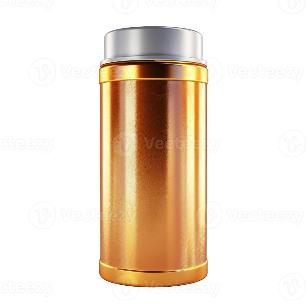 Golden reusable bottle staying hydrated on the go photo