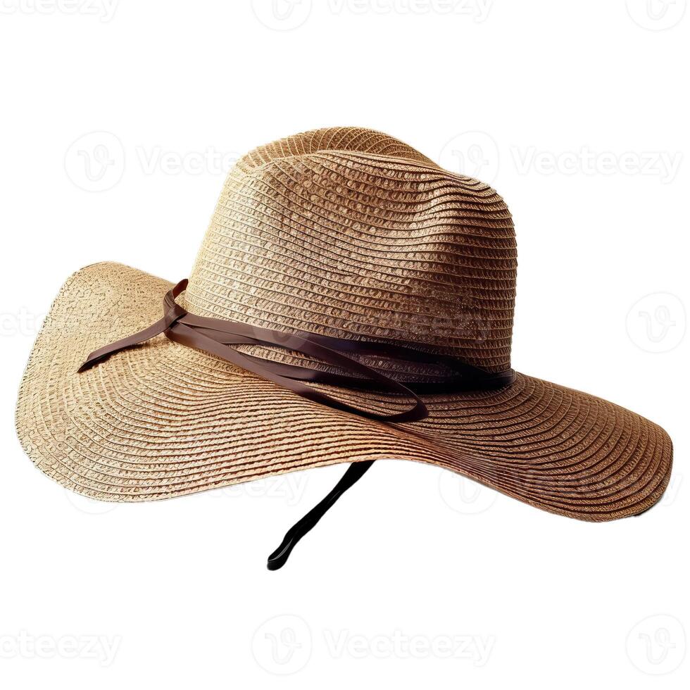 Classic straw hat, perfect for shading from the sun on a hot day photo