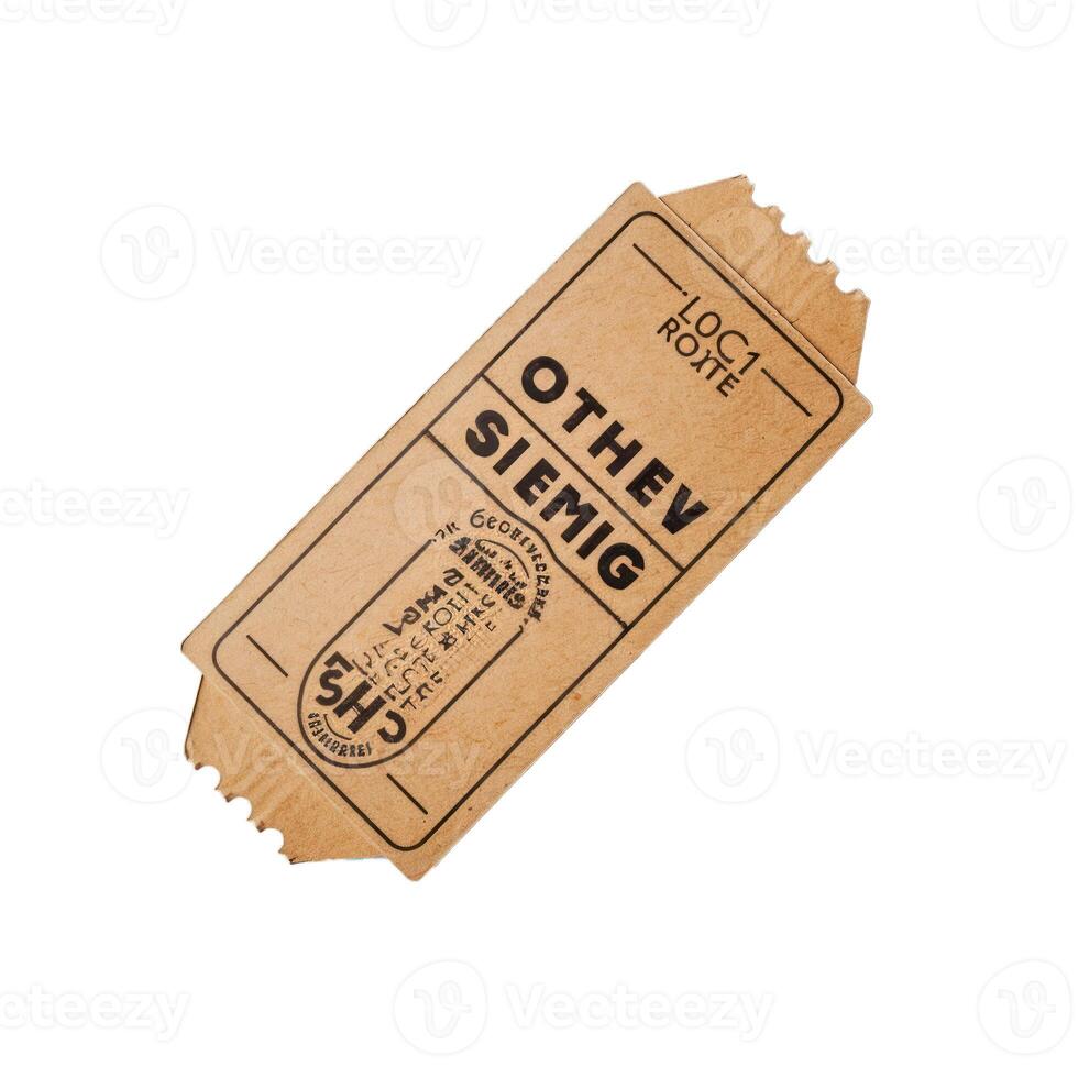 Old paper ticket from othev siemig showing location and route photo
