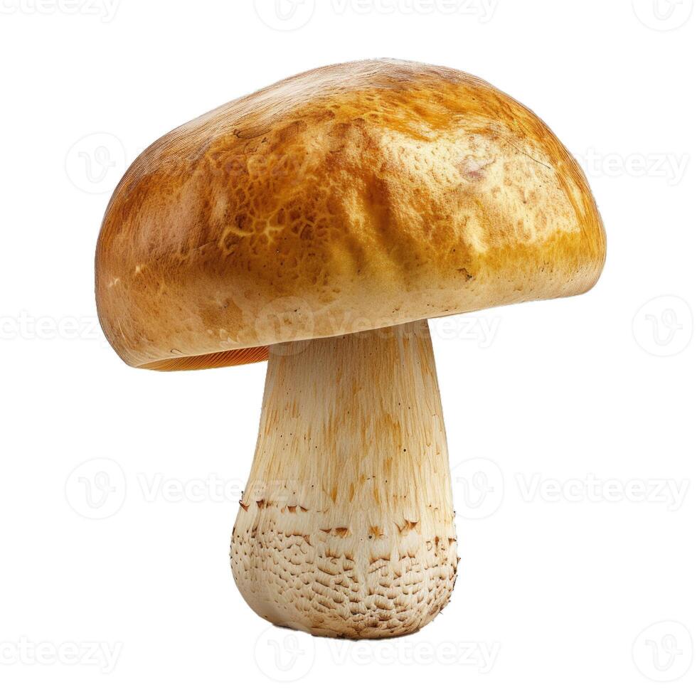 Penny bun mushroom standing on white background photo