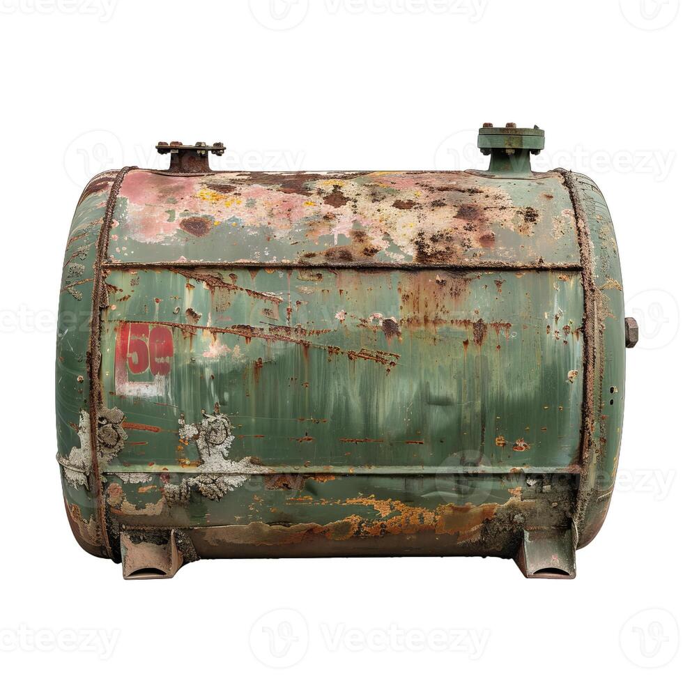 Old rusty metal tank showing decades of neglect photo
