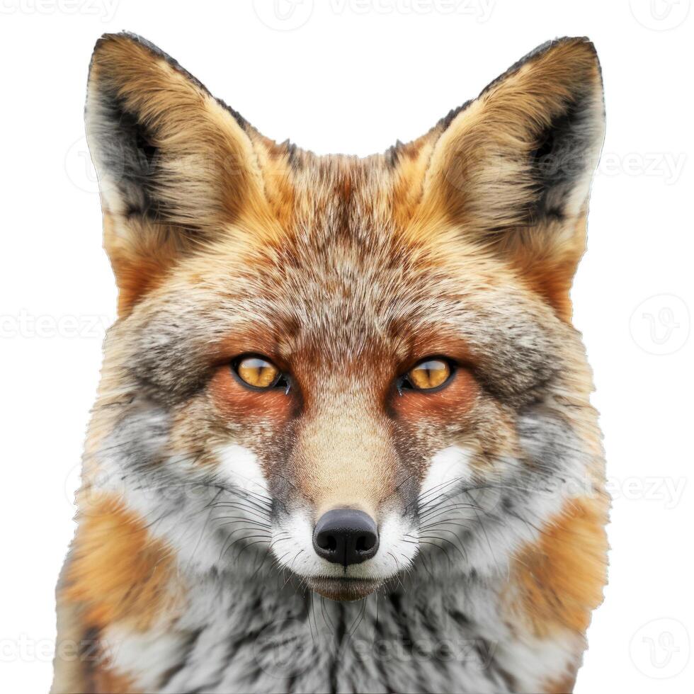 Red fox staring intensely with piercing eyes photo