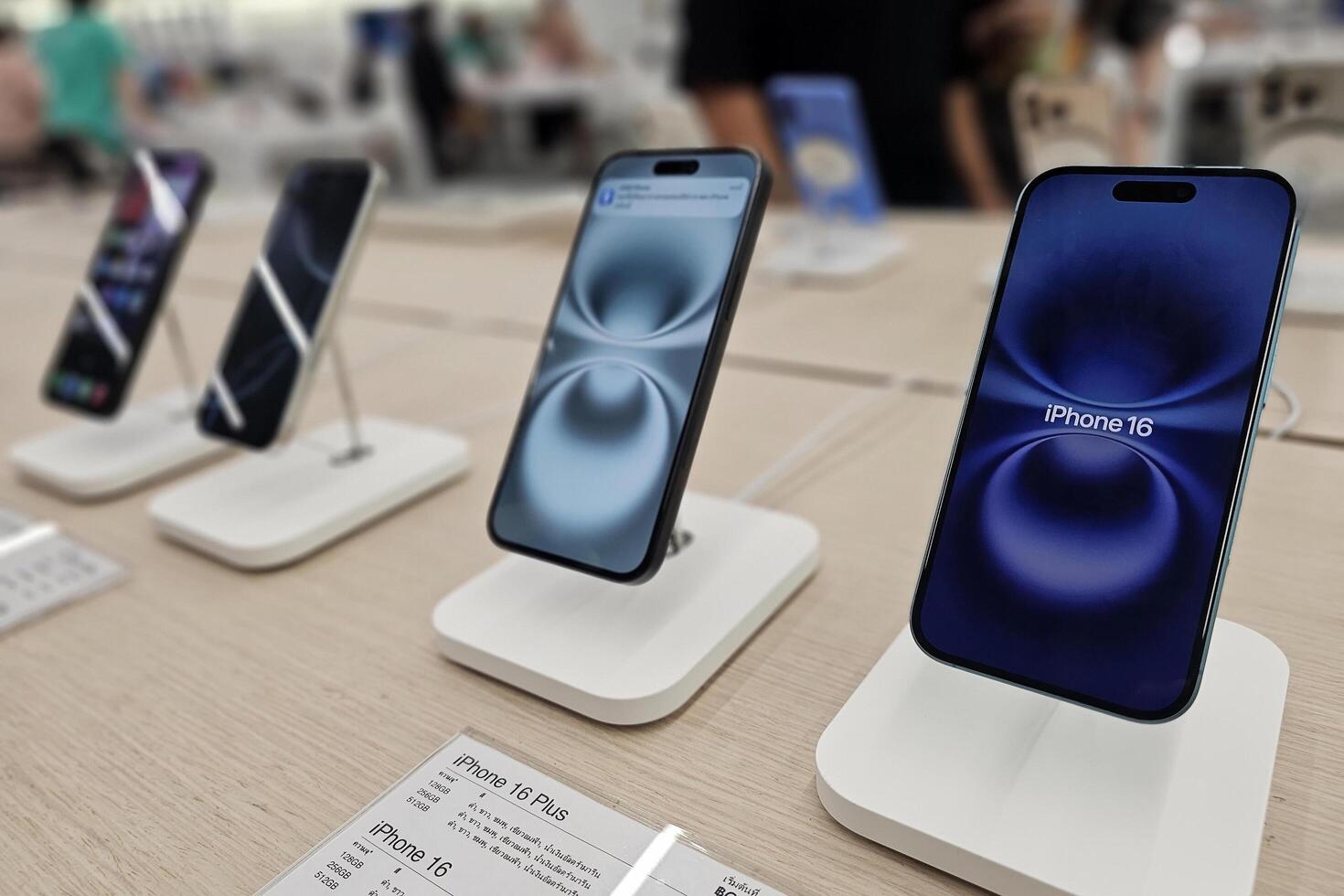 Bangkok, Thailand September 24, 2024 IPhone 16 on Display. iPhone is a line of smartphones produced by Apple Inc,. photo