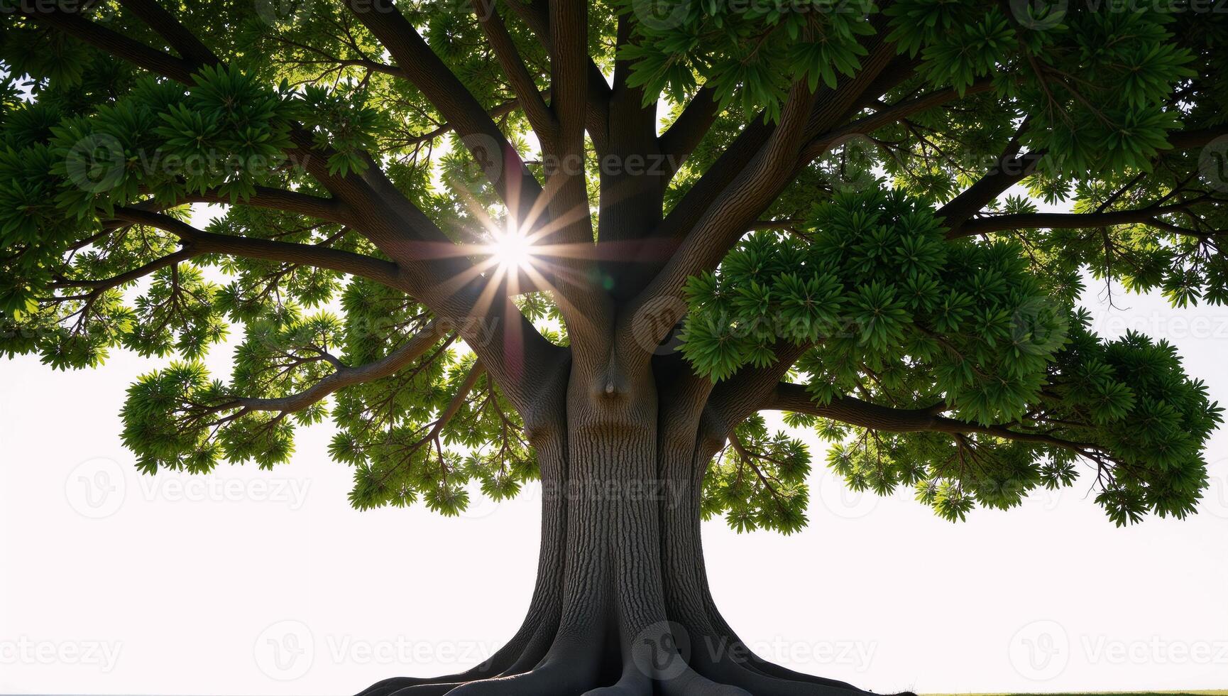 a powerful tree with deep roots and widereaching branches symbolizing growth strength and stability photo