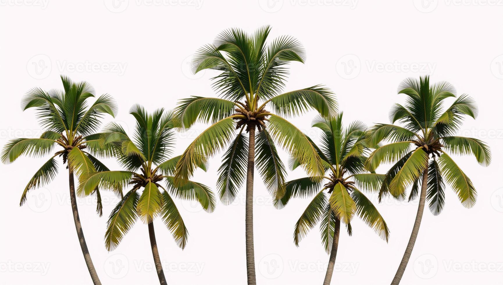 Isolated coconut palms on a white background photo