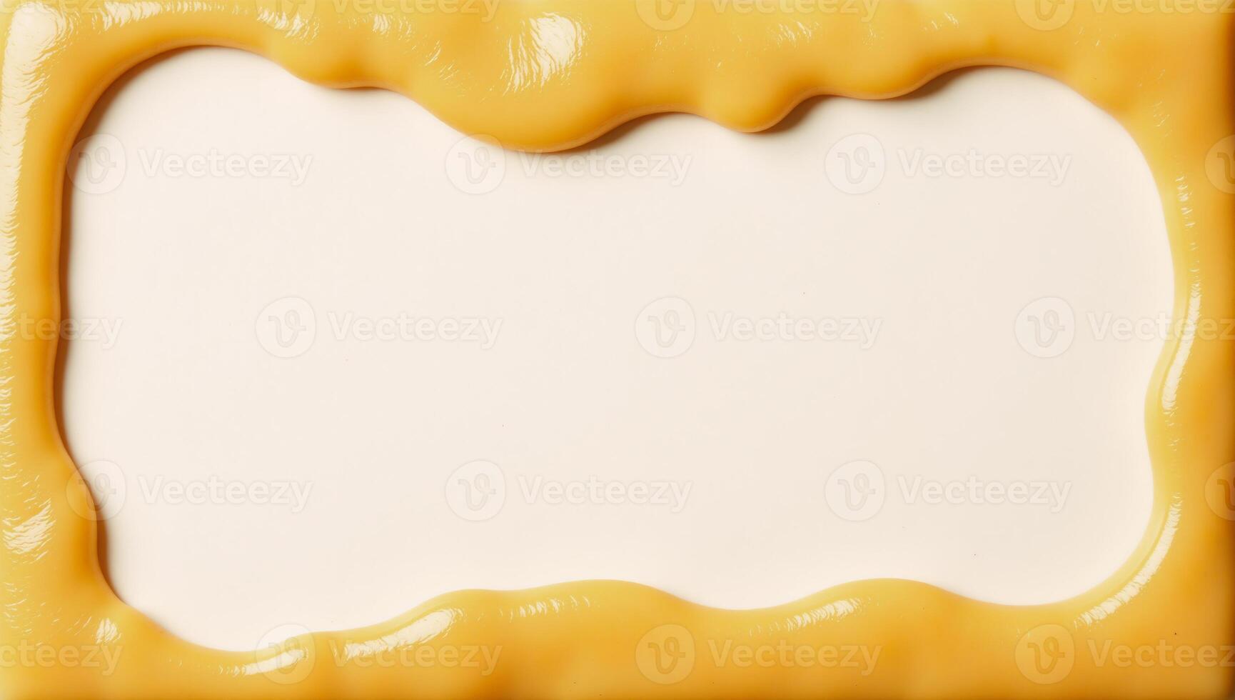 Whitebackground image showcases melted cheese with a visible cheese splash cutout border photo