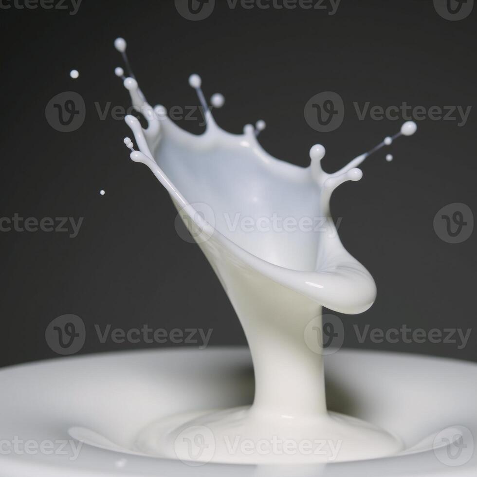 A photograph freezing milk splash in motion photo