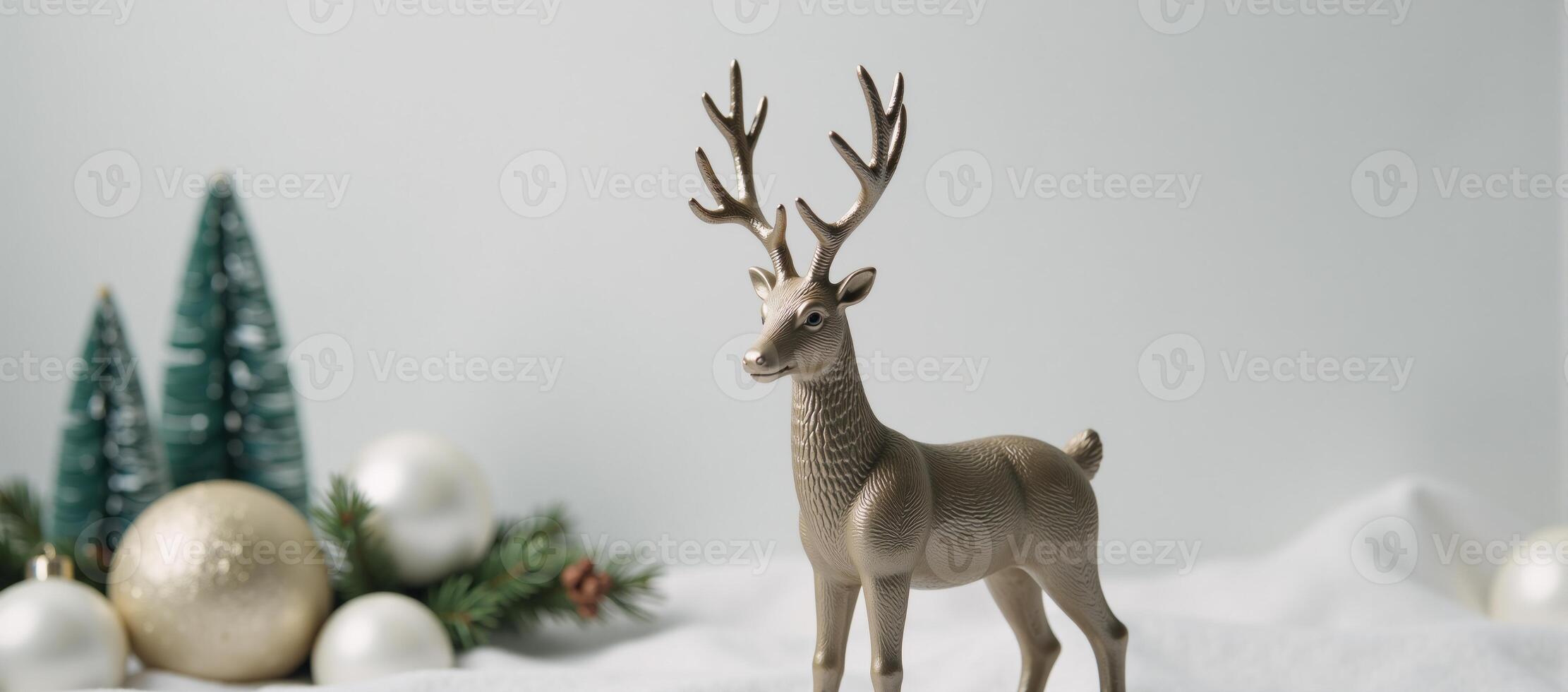 Stunning Reindeer Figurine Elevate winter wonderland display with this elegant Christmas decor photo