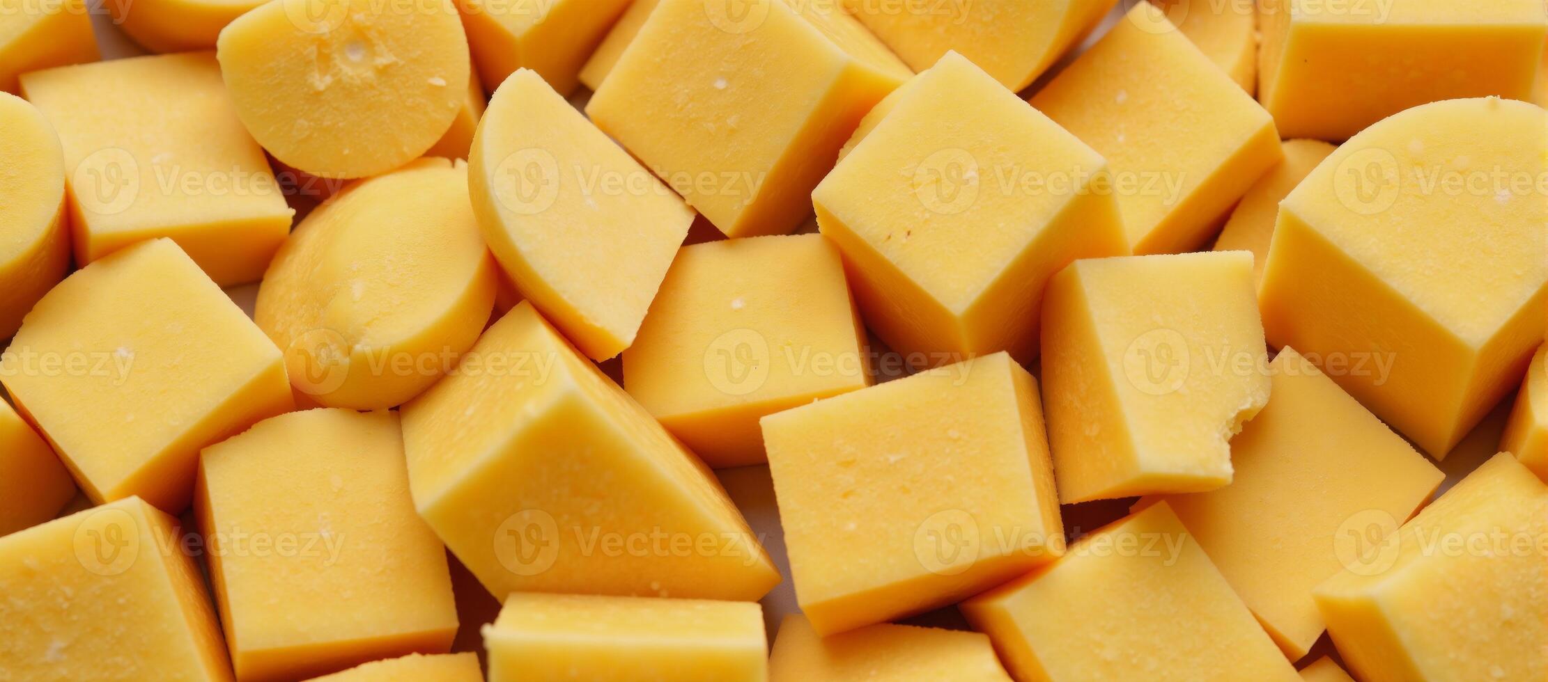 Highdefinition photorealistic image showcasing an intricate Parmesan cheese chunk pattern up close photo