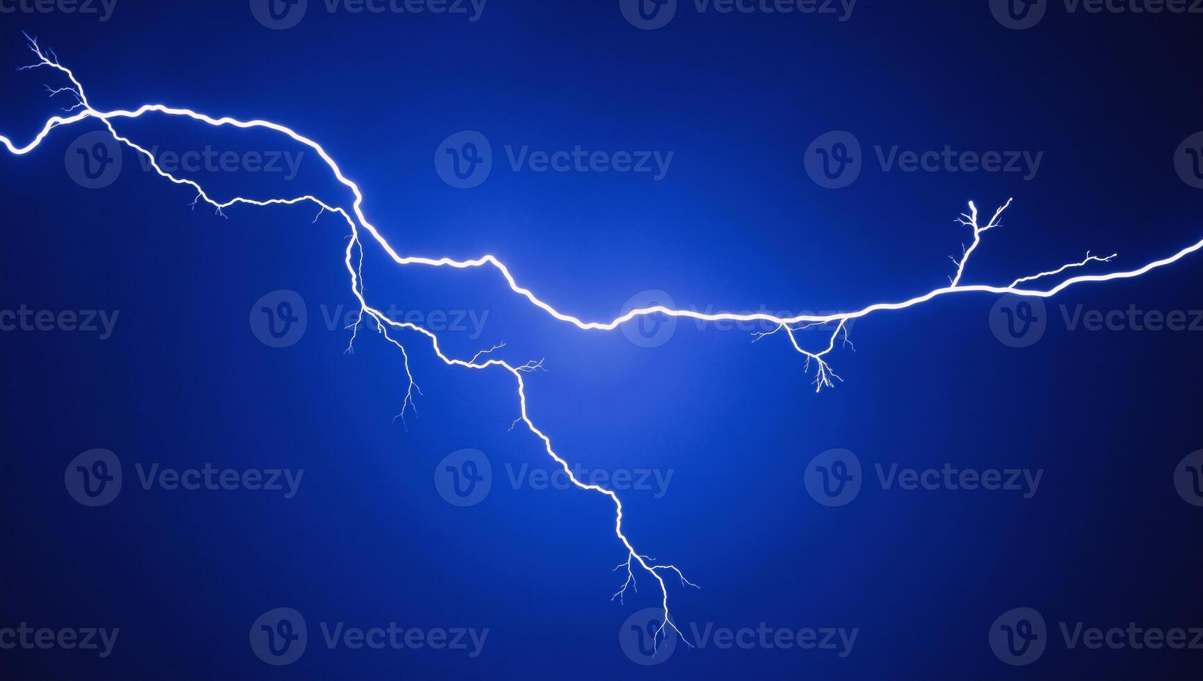 A stylized portrait showcases an abstract boltsofelectricity motif against a deep blue backdrop photo
