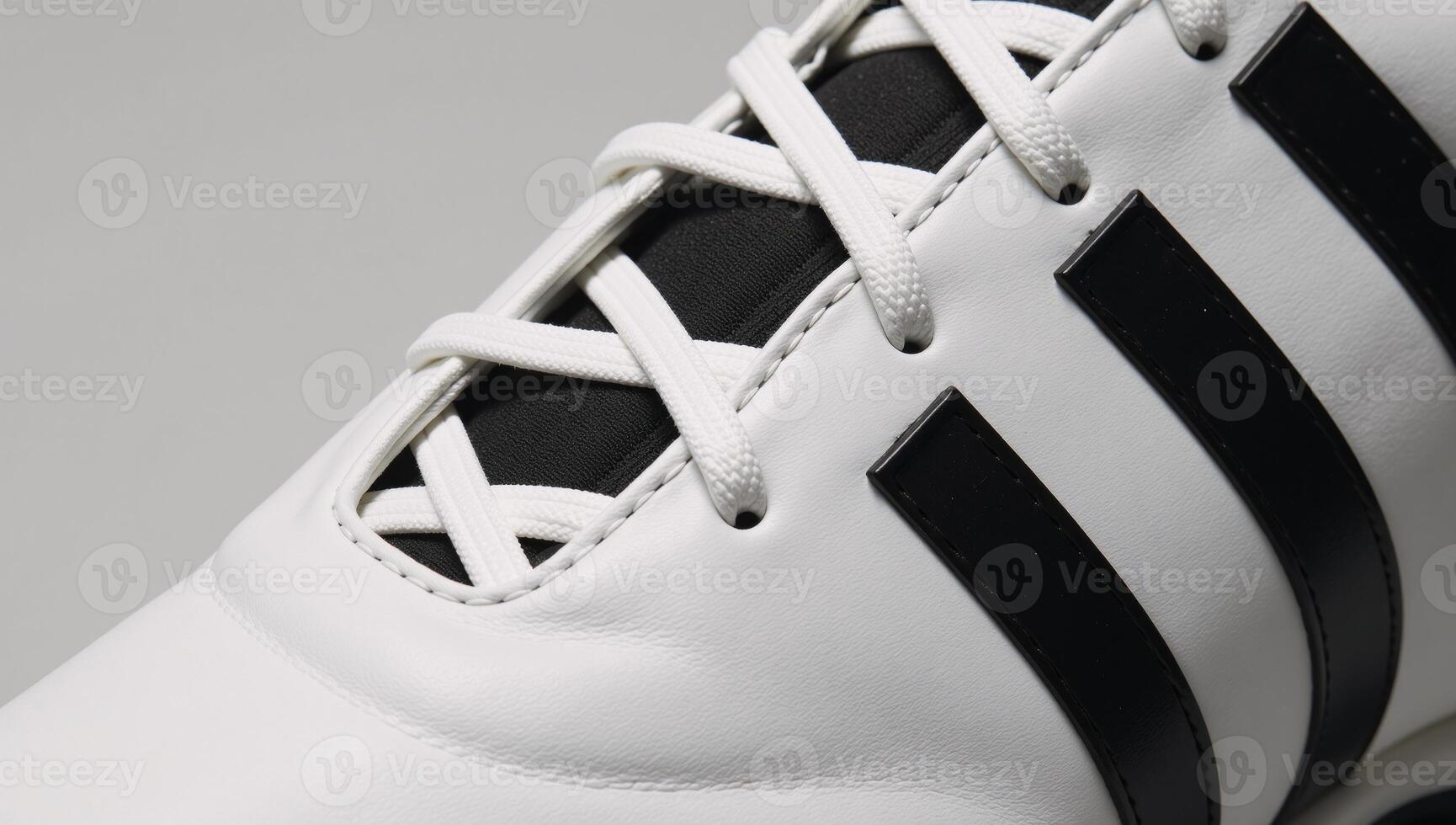 Football texture with striped laces on flat background photo