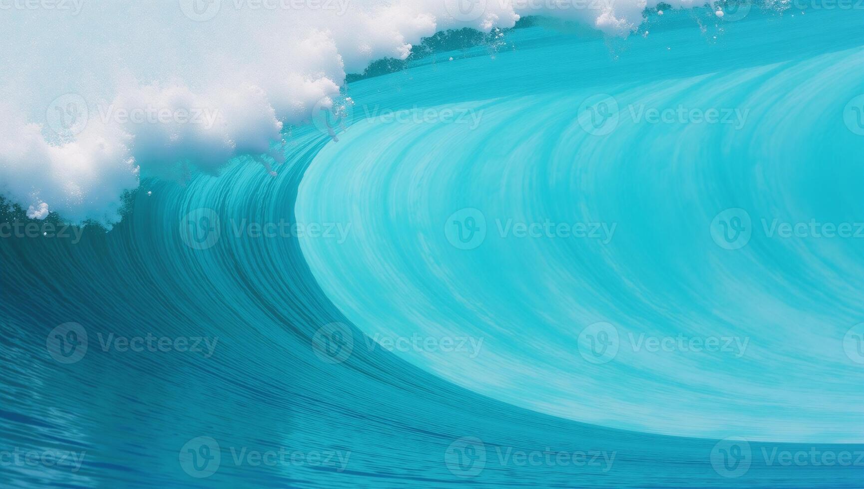 An aquaticthemed abstract design featuring a wavy textured ocean wave in shades of blue aqua and teal as a background suitable for use as a graphic resource or banner photo